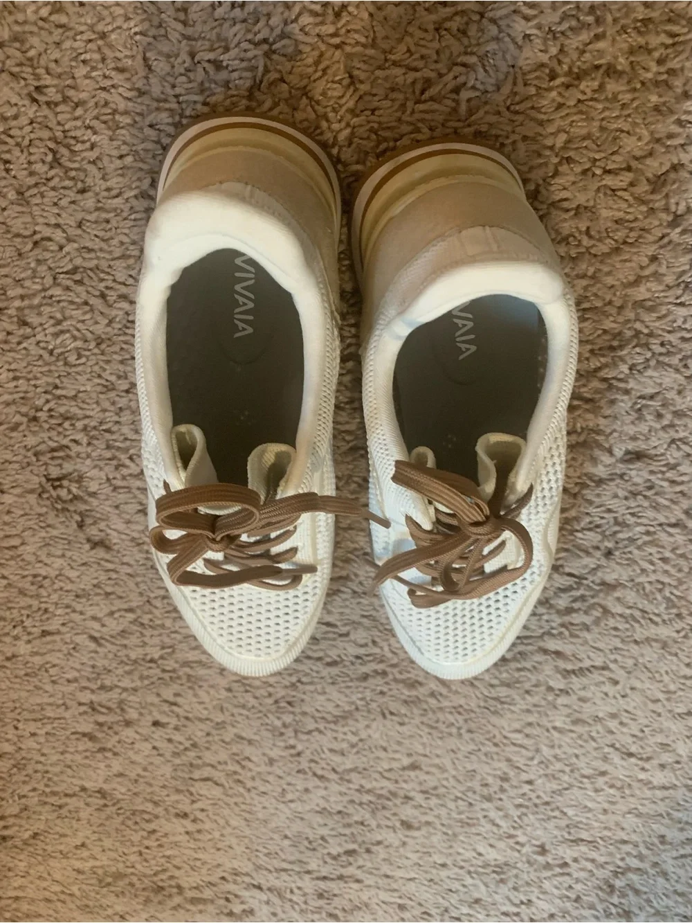 Vivaia Allday Unisex Slip-On Mesh Sneakers Sneakers White Ivory Cream